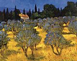 Les Canvas Paintings - Les Olives en Printemps (The Olives in Spring)